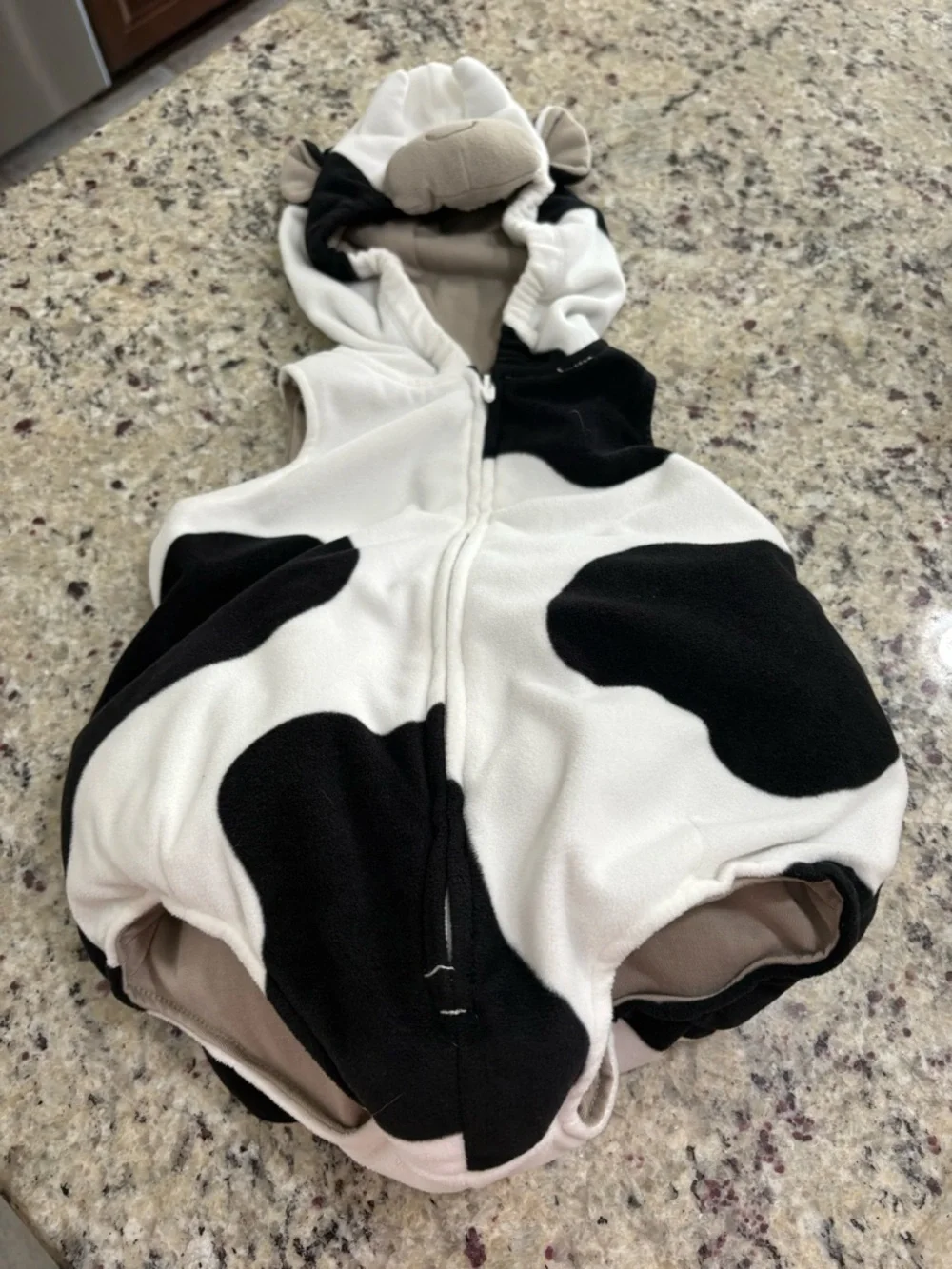 Carter’s cow costume 3-6 months Zip up hooded body only GUC - Picture 7 of 8